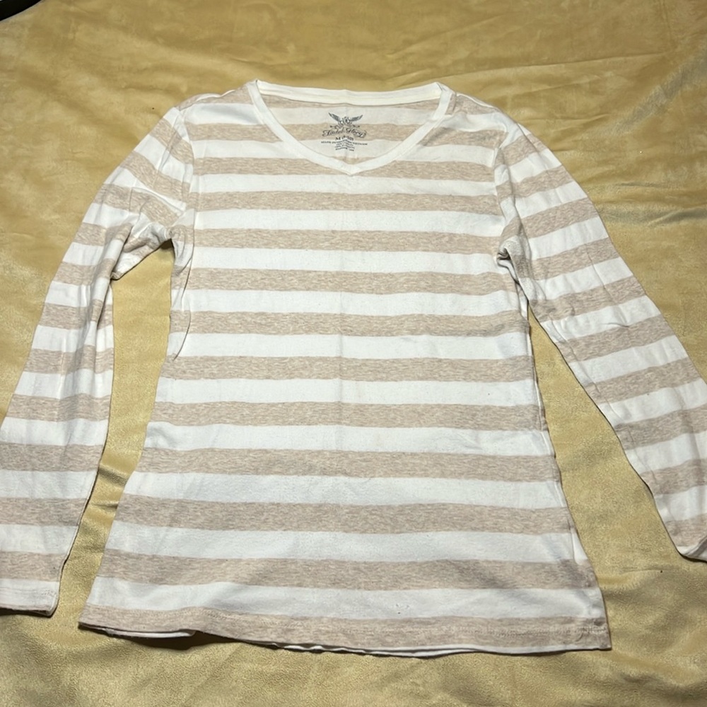 Tan striped shirt